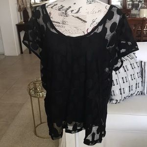 Two piece sexy little black top